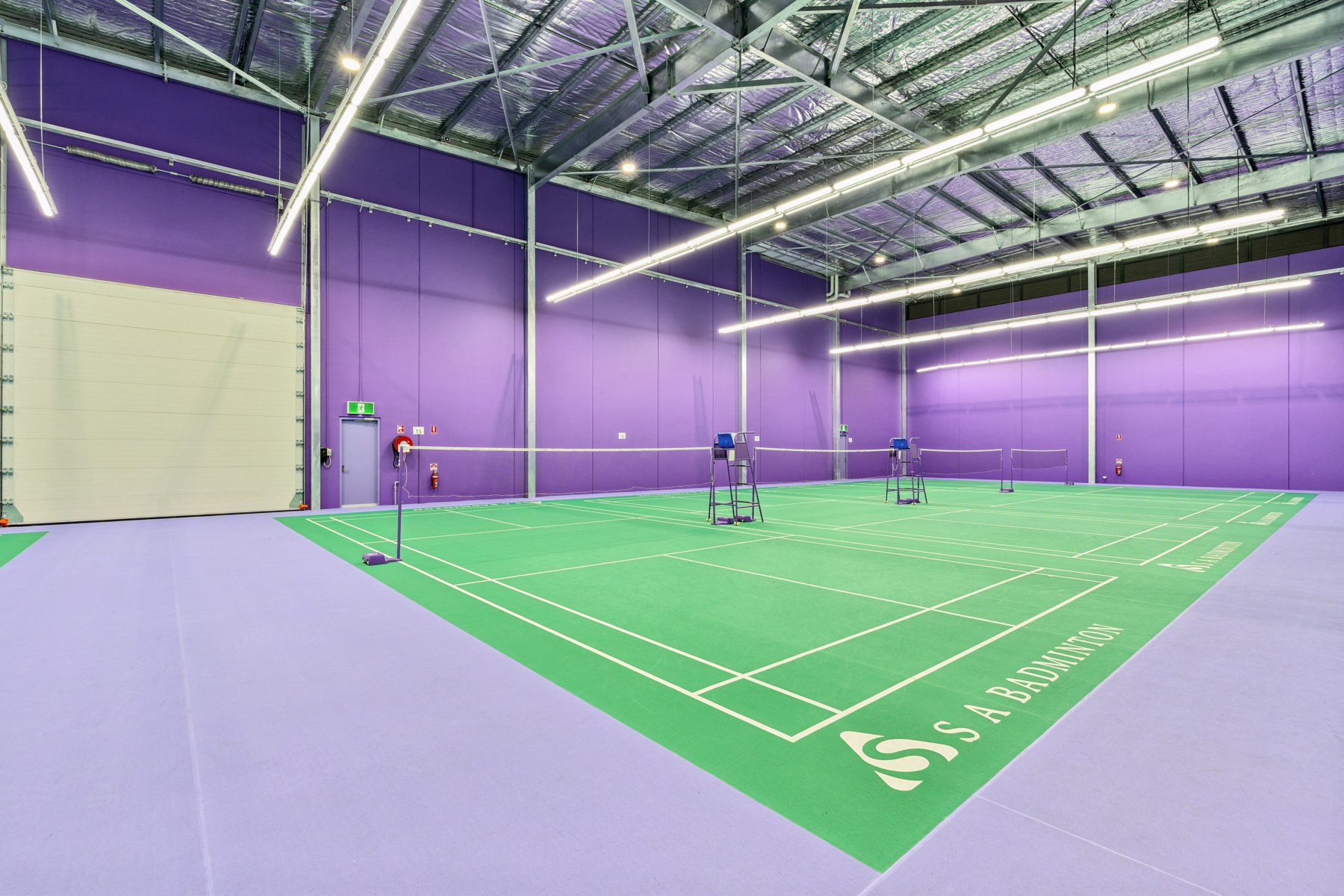 Corner view inside the badminton hall